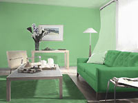 интерьер в зеленых тонах
