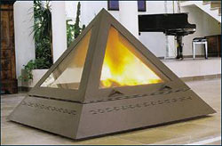 камин в стиле хайтек для дома или квартиры