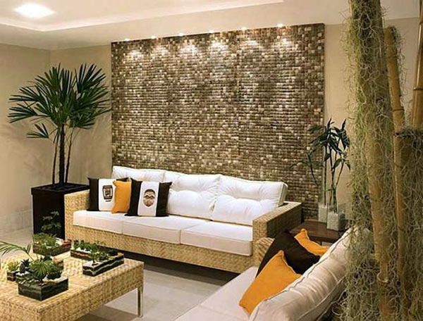 дизайн интерьера с применением стеклянной мозаики