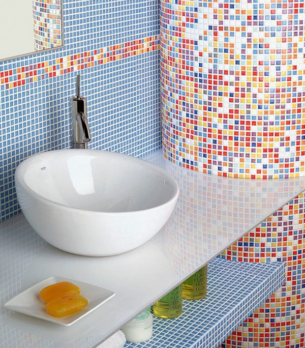 Стеклянная мозаика в интерьере