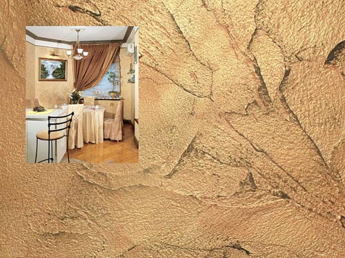 использование фактурной краски в интерьере квартиры